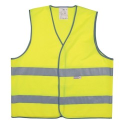 Gilet de sécurité - Jaune fluo à 2 bandes rétroréfléchissantes