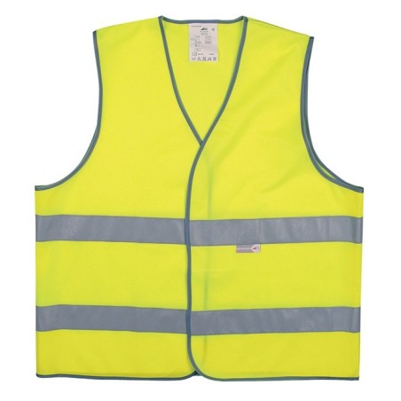 Gilet de sécurité - Jaune fluo à 2 bandes rétroréfléchissantes