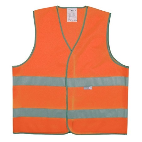 Gilet de sécurité - Orange à 2 bandes rétroréfléchissantes