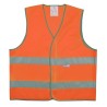 Gilet de sécurité - Orange à 2 bandes rétroréfléchissantes