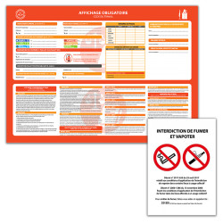 Kit d'Affichage Obligatoire - Entreprises 20 à 49 Salariés - A3 et A5 - Vinyle Plastifié