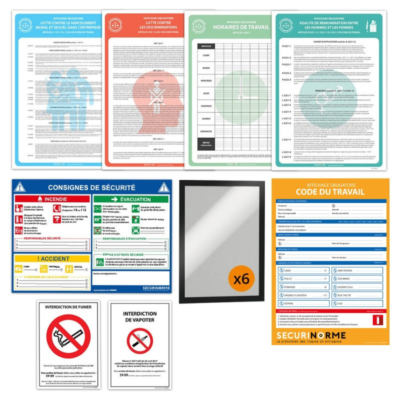 Kit affichages obligatoires entreprise – De 11 à 49 salariés
