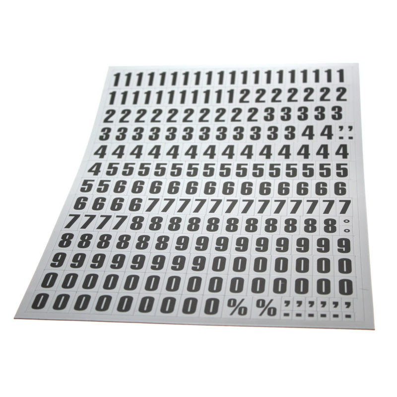 Planche de chiffres magnétiques 0 à 9"