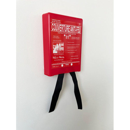 Couverture anti-feu avec conteneur rigide 1,20 x 1,20 m