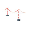 Balise chantier - Poteaux plastique chaînes bicolores 900 mm
