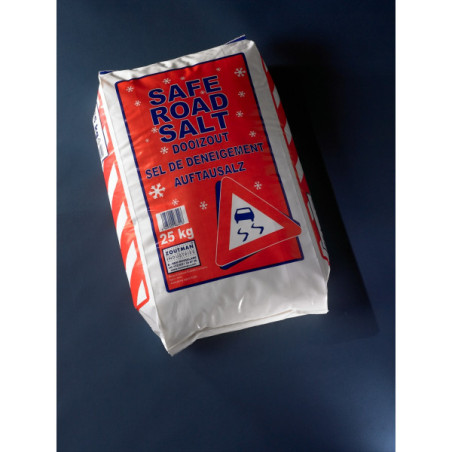 Kit spécial déneigement : 3 sacs de sel + un coffre à sel 100L + une paire de gants + une pelle à neige