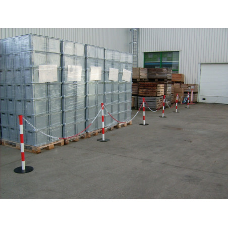 Kit de Poteaux de signalisation avec Chaînes à Maillons - PVC