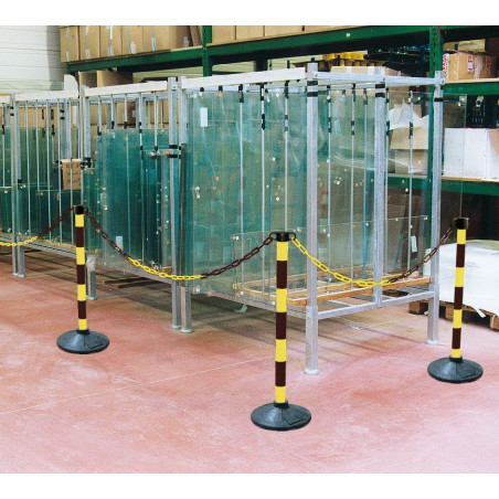 Kit de Poteaux PVC avec Chaînes à Maillons