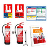 Kit extincteurs ERP eau 6L + poudre ABC 6kg + signalétique