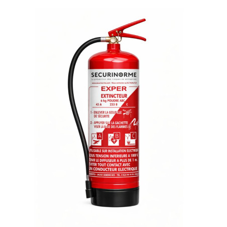 Kit extincteurs ERP eau 6L + poudre ABC 6kg + signalétique