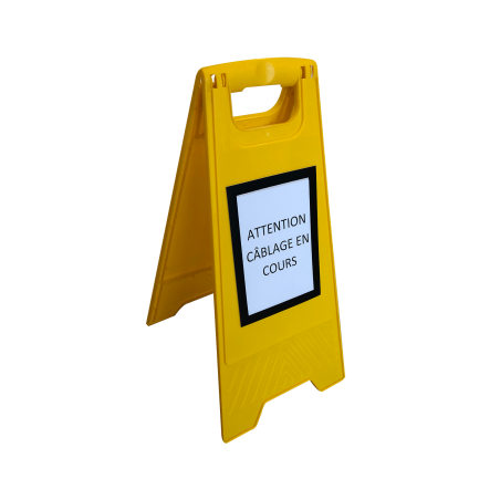 Kit signalétique - Balise chevalet avec porte-document A5 - 640x250 mm - Polypropylène