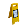 Kit signalétique - Balise chevalet avec porte-document A5 - 640x250 mm - Polypropylène