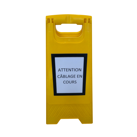 Kit signalétique - Balise chevalet avec porte-document A5 - 640x250 mm - Polypropylène