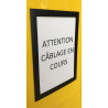 Kit signalétique - Balise chevalet avec porte-document A5 - 640x250 mm - Polypropylène