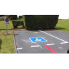 Kit Complet - Stationnement Handicapé - Pochoir Bois 50x60 cm
