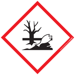 Pictogramme SGH09 Danger pour l'Environnement en vinyle laminé 40x40mm