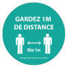 Adhésif de marquage au sol Gardez vos distances - rond 300mm