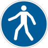 Pictogramme adhésif antidérapant "PIETON"