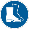 Pictogramme adhésif antidérapant "Chaussures de sécurité obligatoires"