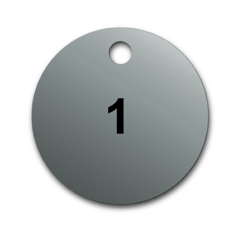 Marquage Vannes - Pré-numérotés (01-100) - Ø38 mm - Aluminium