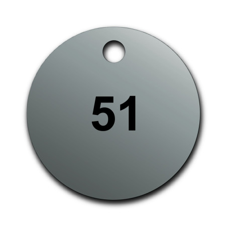 Marquage Vannes - Pré-numérotés (01-100) - Ø38 mm - Aluminium