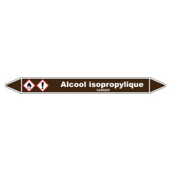 Marqueur de Tuyauterie Alcool isopropylique 150 x 12 mm Vinyle Laminé