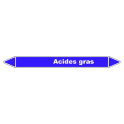 Marqueur de Tuyauterie - Acides Gras - NFX 08-105 - Vinyle Laminé