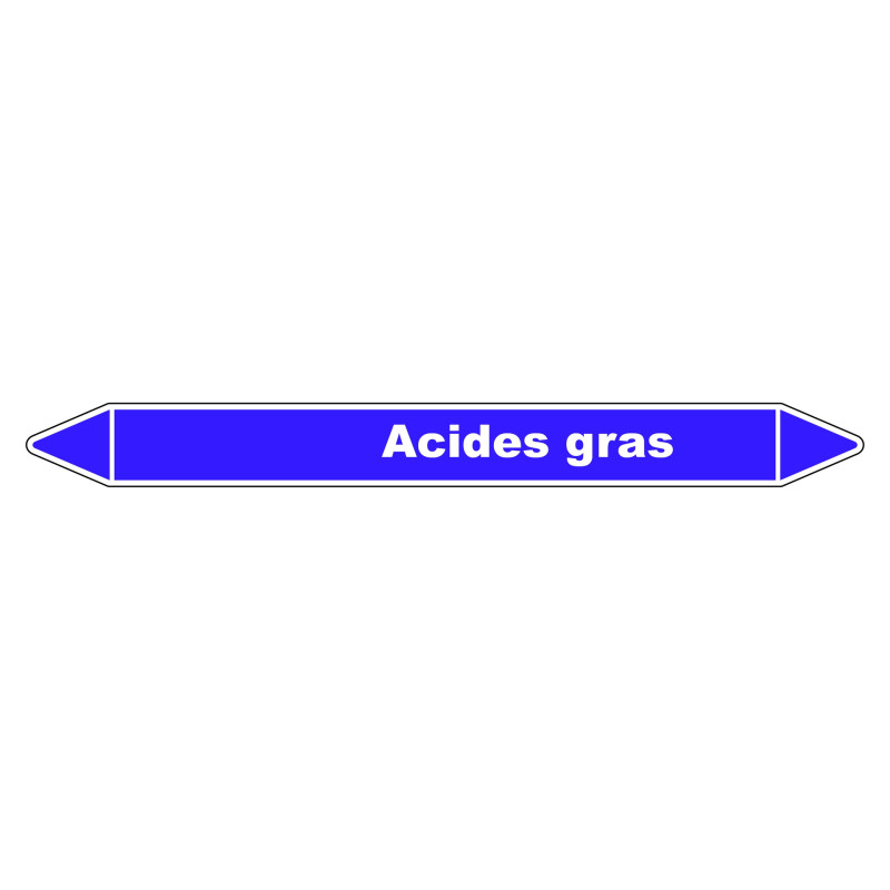 Marqueur de Tuyauterie - Acides Gras - NFX 08-105 - Vinyle Laminé