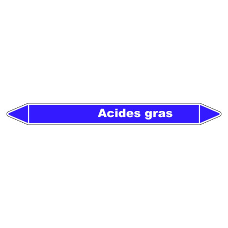 Marqueur de Tuyauterie - Acides Gras - NFX 08-105 - Vinyle Laminé