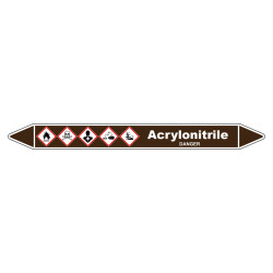 Marqueur de Tuyauterie Acrylonitrile 150 x 12 mm Vinyle Laminé