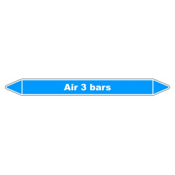 Marqueur de Tuyauterie - Air 3 bars - NFX 08-105 - Vinyle Laminé