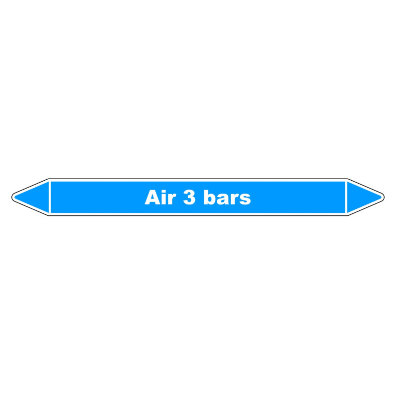Marqueur de Tuyauterie - Air 3 bars - NFX 08-105 - Vinyle Laminé