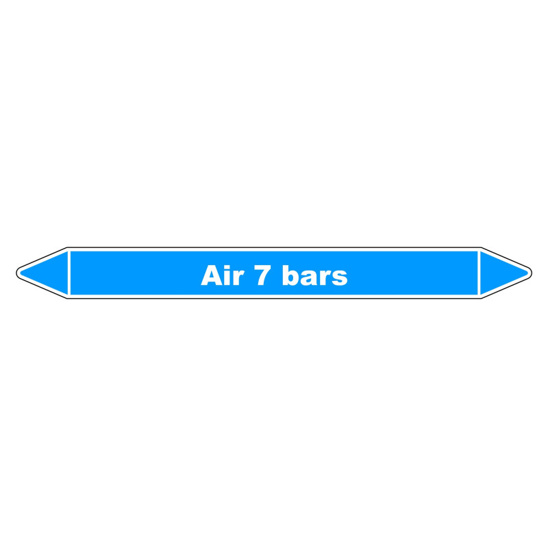 Marqueur de Tuyauterie "Air 7 bars" en Vinyle Laminé