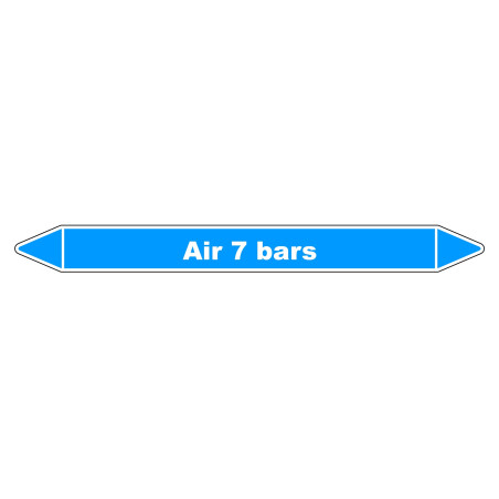 Marqueur de Tuyauterie "Air 7 bars" en Vinyle Laminé