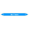 Marqueur de Tuyauterie "Air 7 bars" en Vinyle Laminé