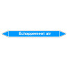 Marqueur de Tuyauterie "Echappement air comprimé" en Vinyle Laminé