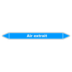 Marqueur de Tuyauterie "Air extrait" en Vinyle Laminé