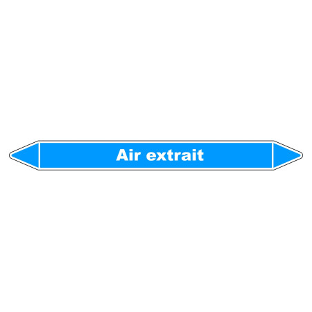 Marqueur de Tuyauterie "Air extrait" en Vinyle Laminé