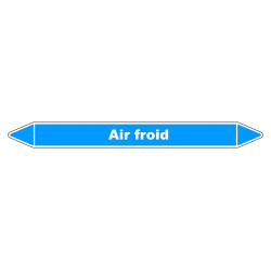 Marqueur de Tuyauterie "Air froid" en Vinyle Laminé