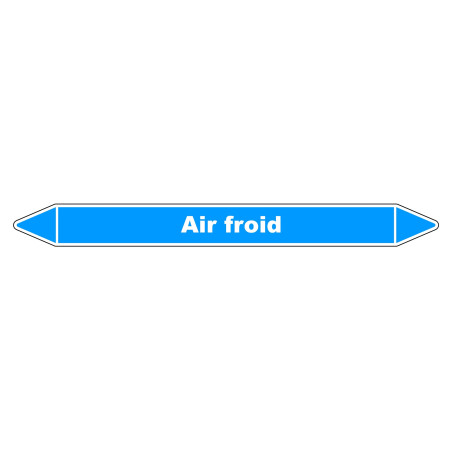 Marqueur de Tuyauterie "Air froid" en Vinyle Laminé