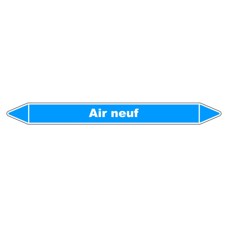 Marqueur de Tuyauterie "Air neuf" en Vinyle Laminé