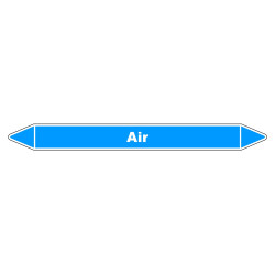 Marqueur de Tuyauterie "Air" en Vinyle Laminé
