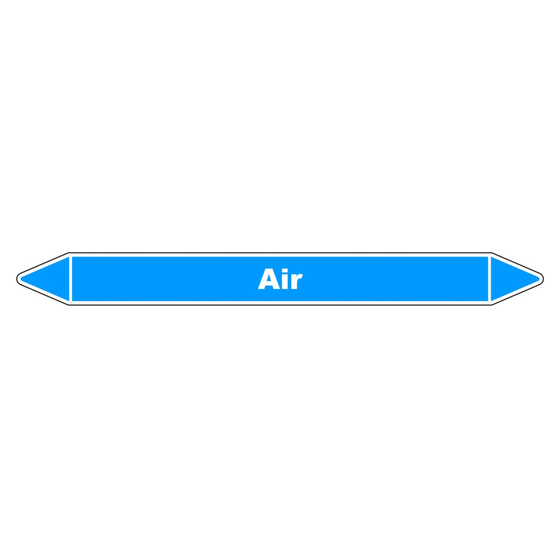 Marqueur de Tuyauterie "Air" en Vinyle Laminé