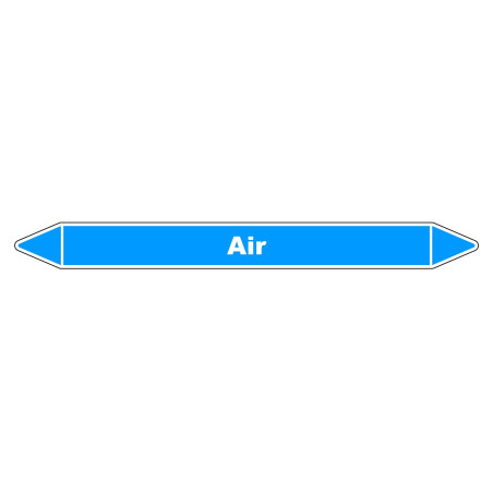 Marqueur de Tuyauterie "Air" en Vinyle Laminé