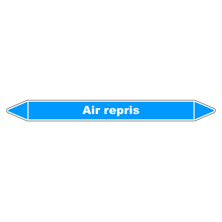 Marqueur de Tuyauterie "Air repris" en Vinyle Laminé