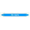 Marqueur de Tuyauterie "Air repris" en Vinyle Laminé