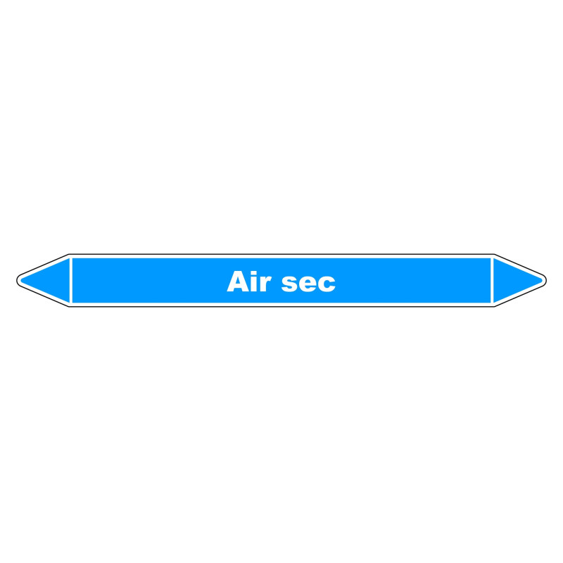 Marqueur de Tuyauterie - Air sec - NFX 08-105 - Vinyle Laminé