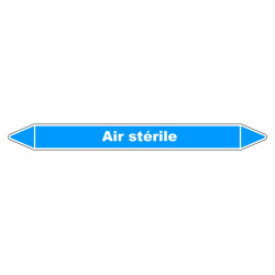 Marqueur de Tuyauterie "Air stérile" en Vinyle Laminé