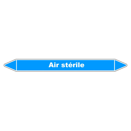 Marqueur de Tuyauterie "Air stérile" en Vinyle Laminé