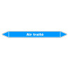 Marqueur de Tuyauterie "Air traité" en Vinyle Laminé